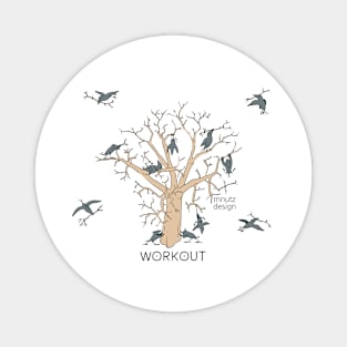 Wordplay - urban crow - Workout Magnet